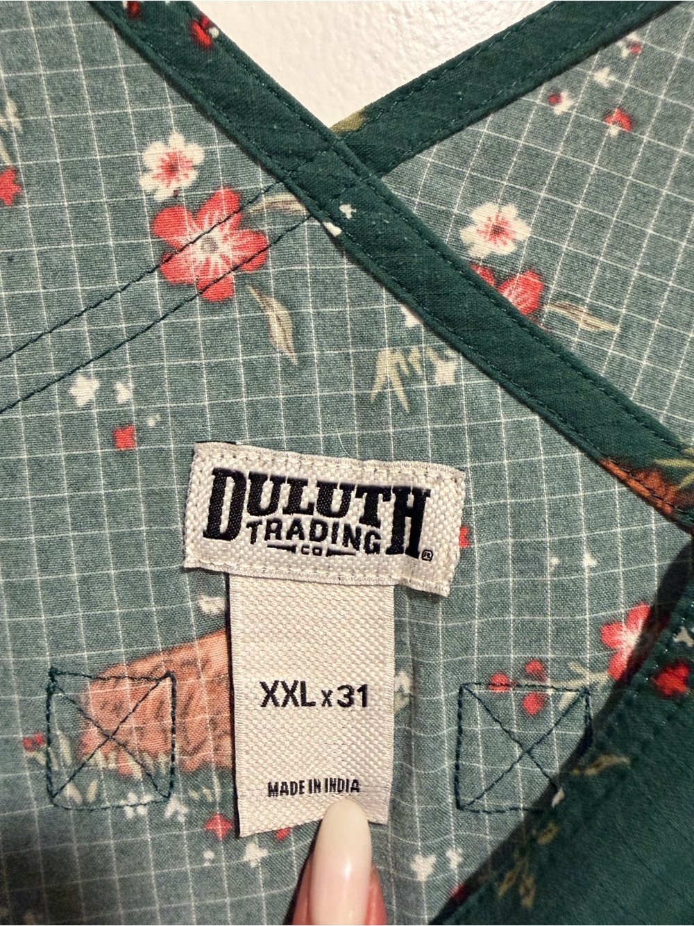 Duluth Trading Co Green Floral & Highland Cow women’s Overalls - Picture 5 of 9